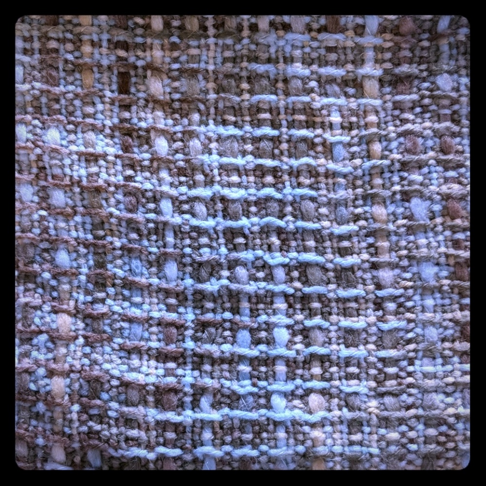 Multi-colored tweed craft scarf